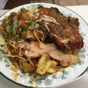 This place knocks my socks off! Beef soup, chicken tacos and porkchops with plantains! All for $30!