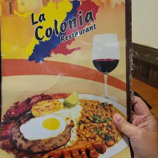 a hand holding a menu