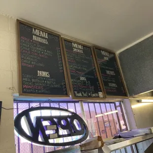 Menu as of November 2022