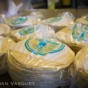 stacks of tortillas