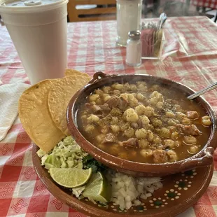 Delicious bowl of pozole. God's gift to mankind