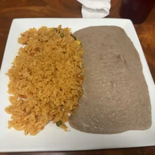 Side of rice and beans