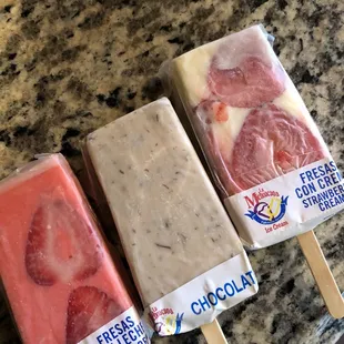 There is an assortment of paletas in the grocery store, always room for dessert after a great meal.