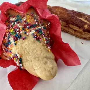 a pastry with sprinkles