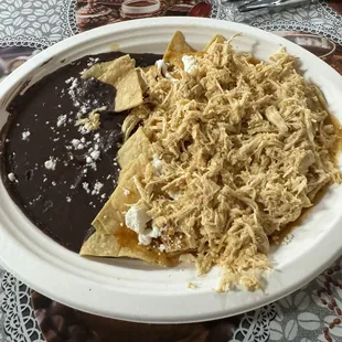So-called chilaquiles con pollo.