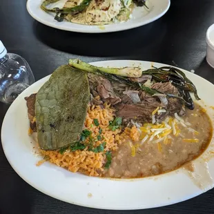 Huge serving! Nopal is yummy too was letting it soak in the juices! Yum