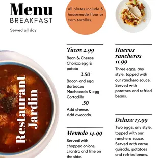 BREAKFAST
DESAYUNOS