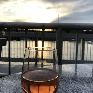 a glass of wine