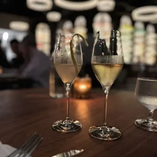 Bubbles from the corner table.