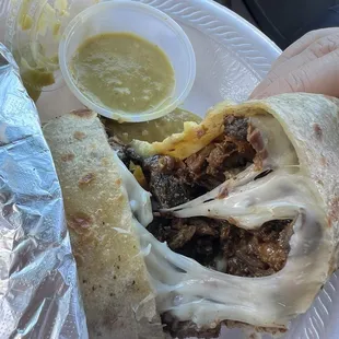 beef cheese burrito
