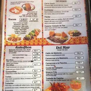 the menu