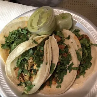 Chicken and pork tacos$2.50 each