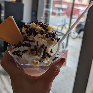 Make your own sundae.  Lots of fluffy whipped cream