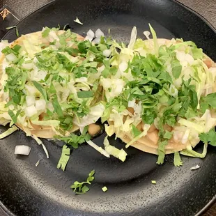 2022.JUNE24- Happy Hour tacos ($5) subbed meat for beans to make it vegan :-) perfect for happy hour!