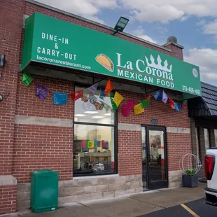 Outside of the restaurant