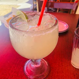 Lime margarita on the rocks