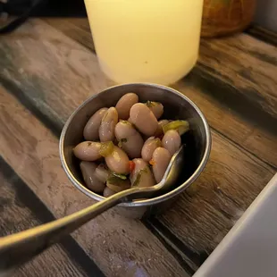 White bean amuse bouchée