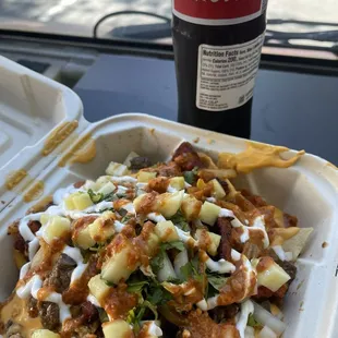 Pork belly, alpastor nachos