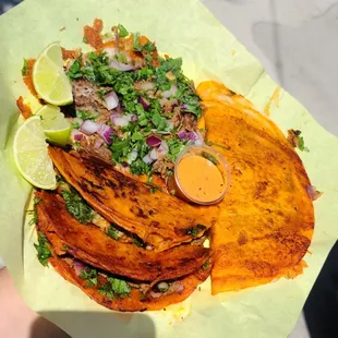 Sampler plate 
*taco
*quesitaco
*vampire
*small quesadilla