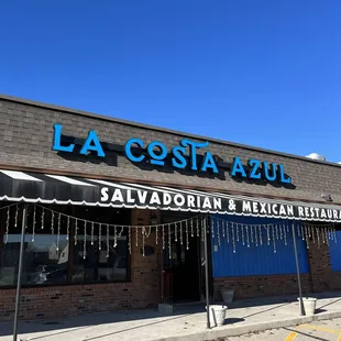 the front of the restaurant