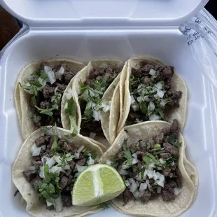 $1 Taco Tuesdays Carne Asada. You can choose whatever meat you want.
