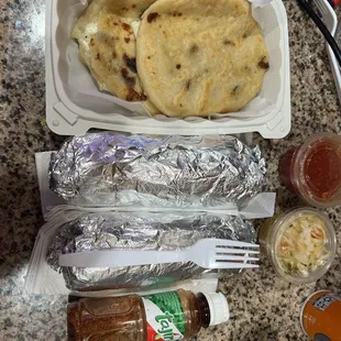 "Super Burrito"  or super baby burrito. Scam! Do Not Buy Burrito here! Only buy Puspusas.