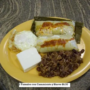 Tamale and Egg Breakfast Plate