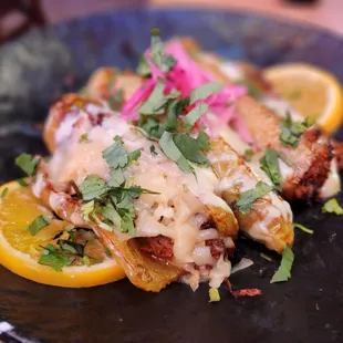a plate of food on a table