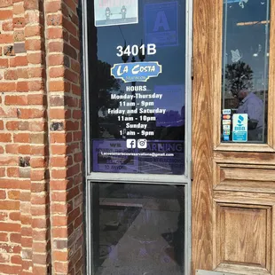 the front door of a business