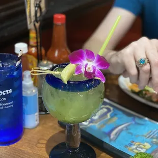 Dammit i don&apos;t remember the name but it had basil, mint, vodka and cucumber among other things delicious!