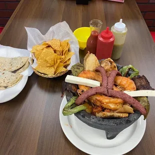 a plate of food on a table
