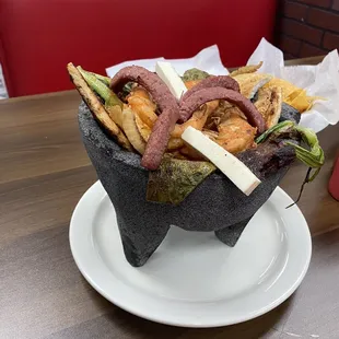 Comida  Molcajete cielo mar y Tierra