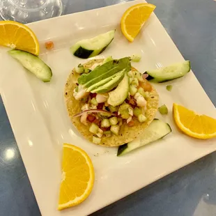 Shrimp Tostada de Cayo