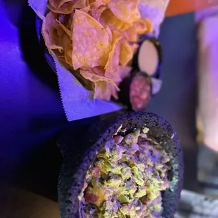 Fresh Guacamole and Chips And Salsa