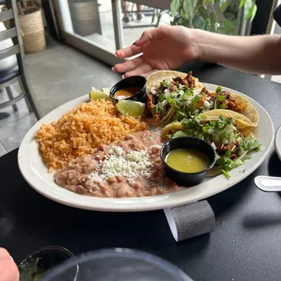 Taco Birea platter