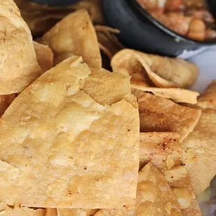 Homemade chips and salsa always the perfect starter