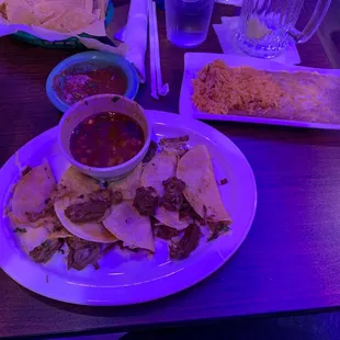 a plate of mexican food