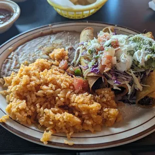 a plate of mexican food