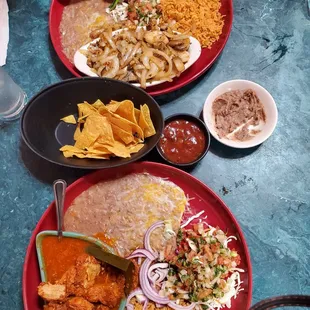 Cochinita Pibil and Carne Asada y Mojo de Ajo.