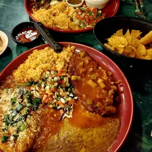 Chicken Milanesa &amp; Chile Relleno and Mexico City Tacos