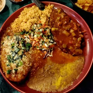 Chicken Milanesa &amp; Chile Relleno