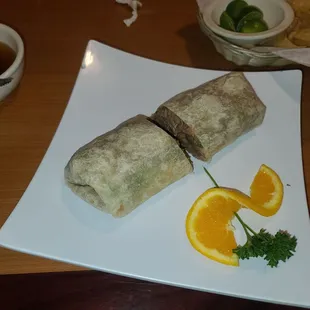 Plain Shreded beef burrito no sauce.