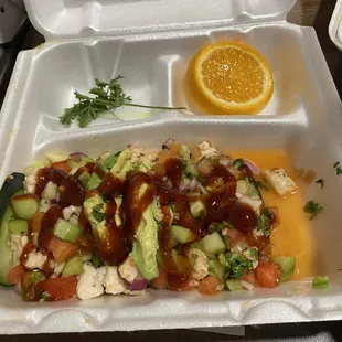 Tostada de pescado
