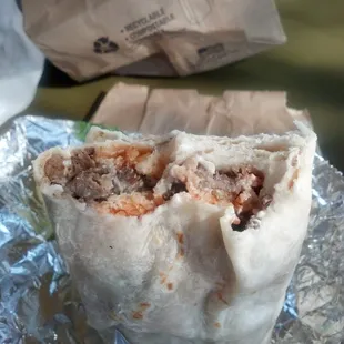 Steak burrito