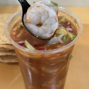 Aguachile [Lemon Marinated Shrimp]