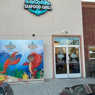 the front of the restaurant