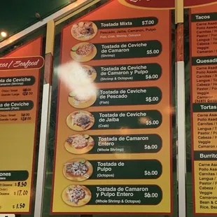 Updated menu