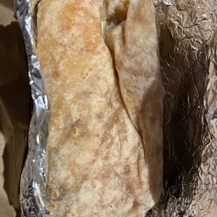 Al pastor burrito. Never had a burrito wrapped sloppily.