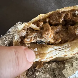 Asada no beans, no rice, add a fly.