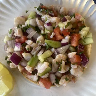 Shrimp Ceviche Tostada